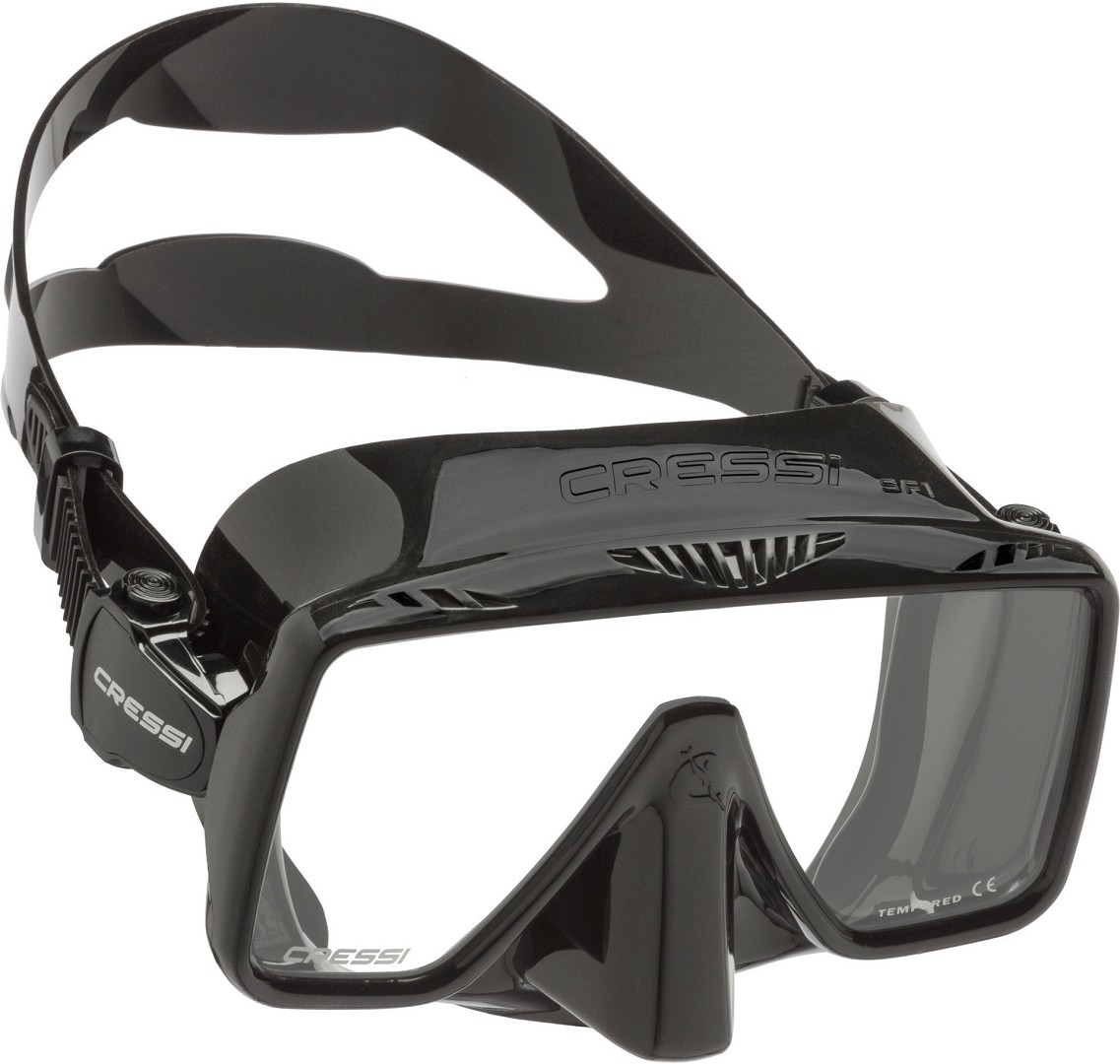 Cressi Cressi Scuba Diving flippers Typhoon Tempered Mask 
